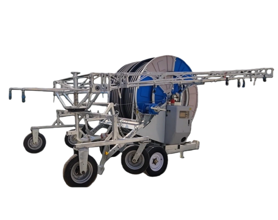 Sistema de riego eléctrico con boom